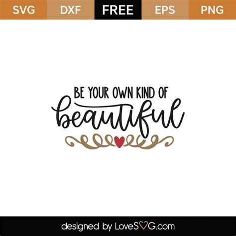 Download Free Be Your Own Kind Of Beautiful Boho Clipart Cut Files